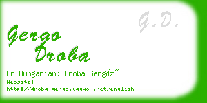 gergo droba business card